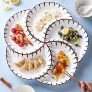 Ceramic japanese style plate set