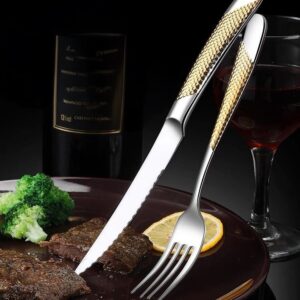 Two tone silverware set