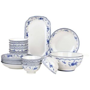 Chinese blue and white porcelain dinner set